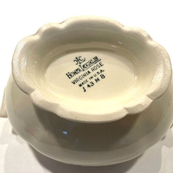 Homer Laughlin Virginia Rose Design Set of Creamer and Sugar Bowls Made In USA - Picture 8 of 10